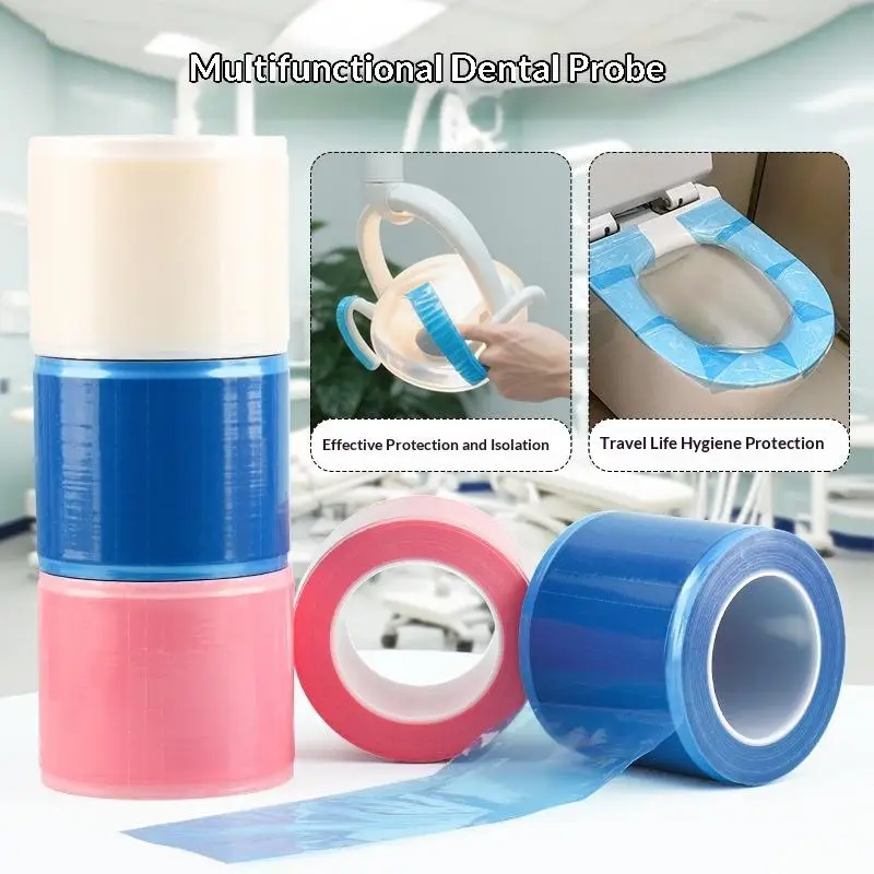 ~1200 Sheets/roll Perforated Dental Film Disposable Barrier Film Adhesive Protective Film For Dental Hotel Toilet Sanitary Guar