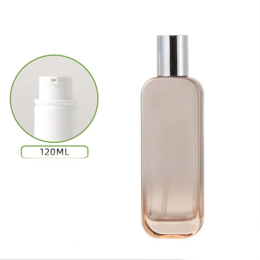 

120ml gold glass bottle silver pump serum/lotion/emulsion/foundation/essence toilet toner water skin care cosmetic packing