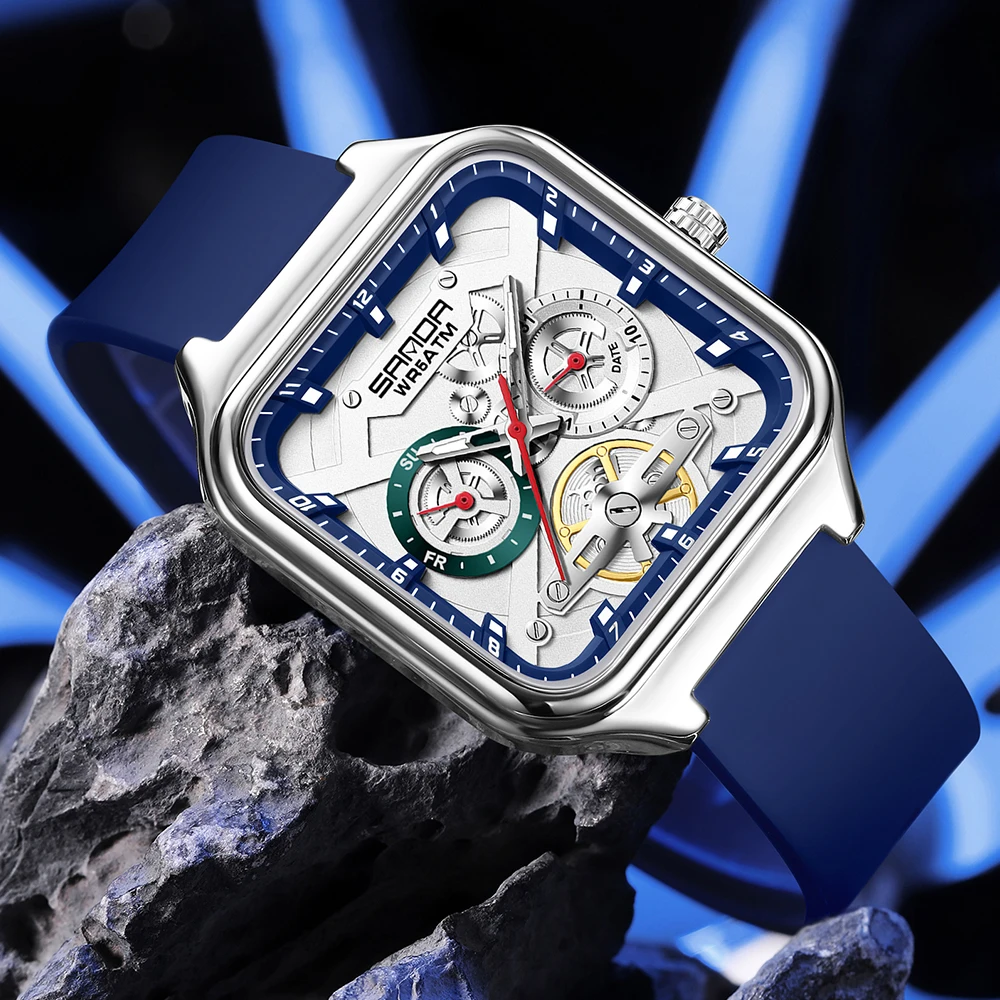 Fashion Luxury Mens Quartz Square Watch for Men Pagani Designs Waterproof Stainless Steel Man Mechanical Watches Reloj Hommer