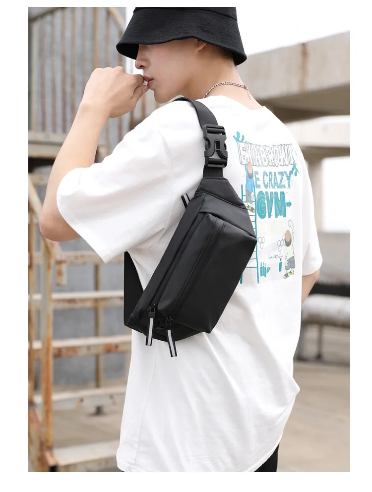 2025 Trendy and Fashionable Men's Crossbody Bag, Outdoor Sports Chest Bag, Men's Nylon Lightweight Waterproof Casual Waist Bag