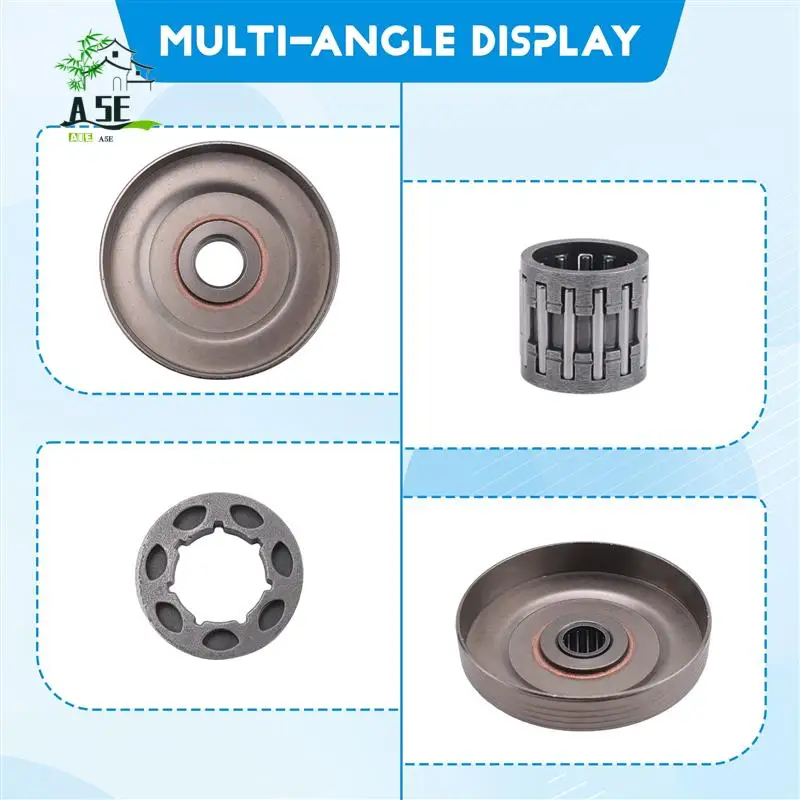 

A05E-Chain Saw 3/8-7T Rim Sprocket With Chainsaw Clutch Drum For 45Cc 52Cc 58Cc Gasoline Engineg Parts Replacement