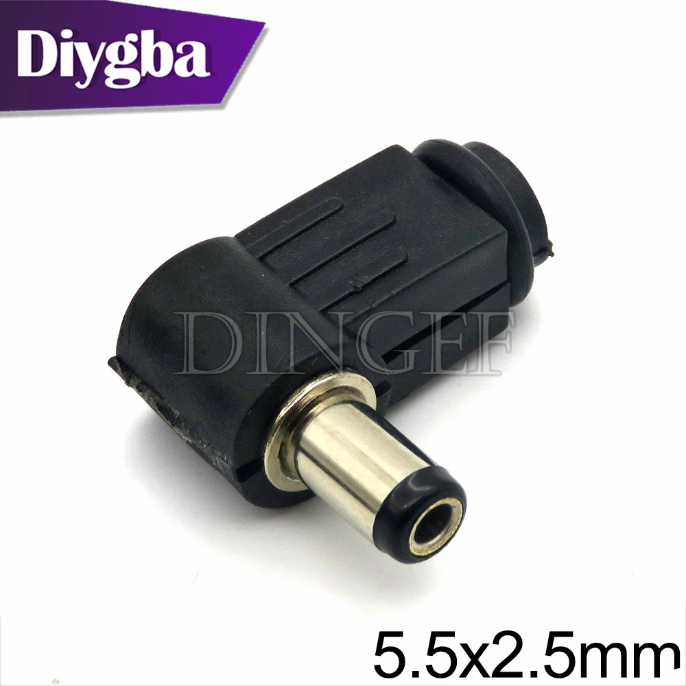 5 قطعة 5.5*2.5 مللي متر تيار مستمر التوصيل 90 درجة الكوع 5.5*2.1 مللي متر تيار مستمر قابس طاقة الأسلاك الجمعية سلك لحام نوع 4.8x1.7 مللي متر 4.0x1.7 مللي متر DIYGBA