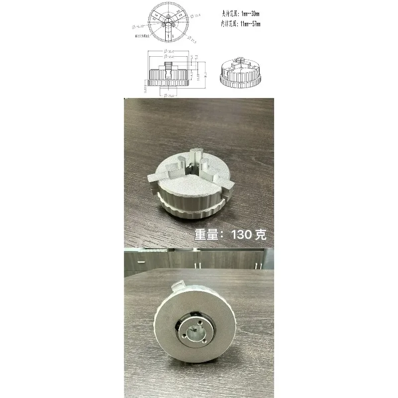 High-Precision 1-30mm Mini Bench Vise Chuck, Aluminum 3-Jaw Clamp for Drilling & CraftingGoods in stockGoods in stock