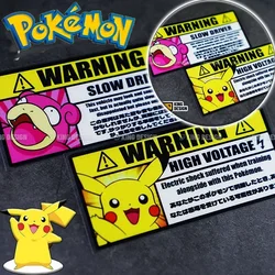 Pokemon Pikachu Car Reflective Warning Sticker Laptop Waterproof Sticker Personality Car Motorcycle Fuel Tank Cover Window Decal