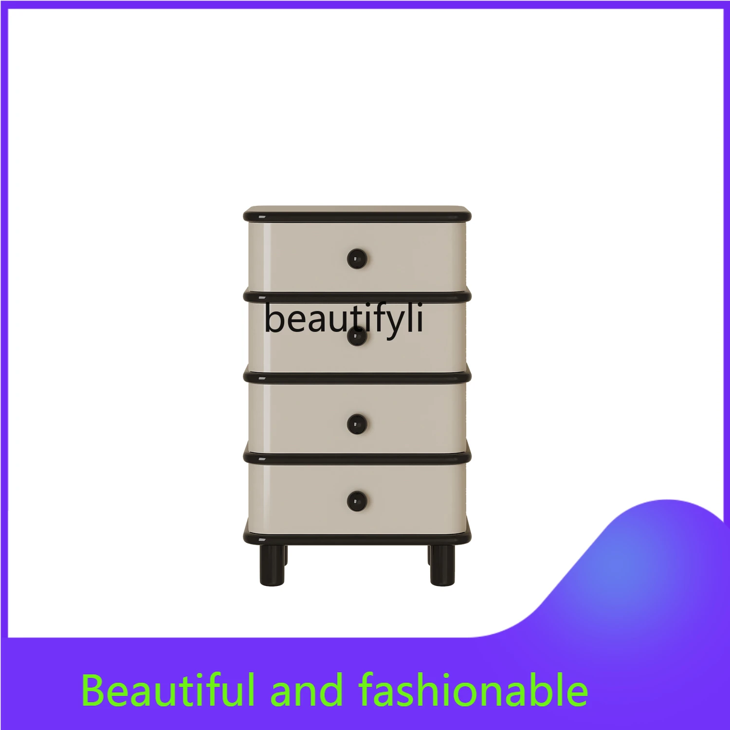 

French Cream Style Four-Bucket Cabinet Bedroom Locker Bed Front Cabinet Sideboard Storage Cabinet bedroom furniture