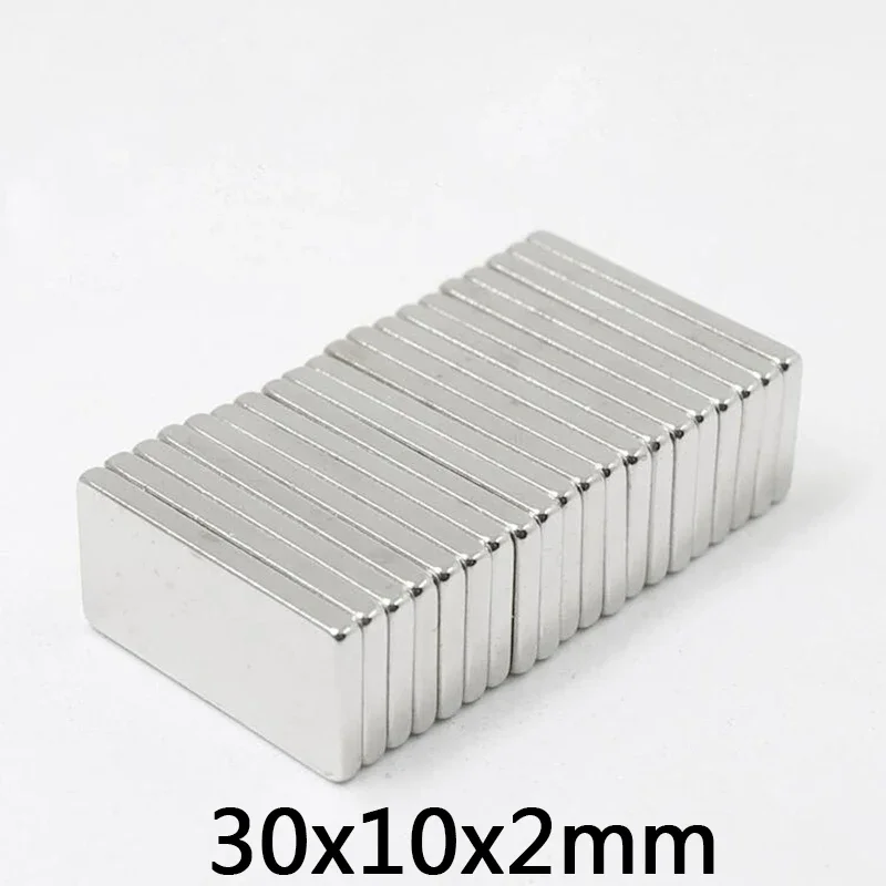 10/20/30 PCS 30x10x2 mm N35 Super Strong Block Neodymium Magnets Rare Earth Magnet 30mm x 10mm x 2 mm sheet magnet 30*10*2 mm