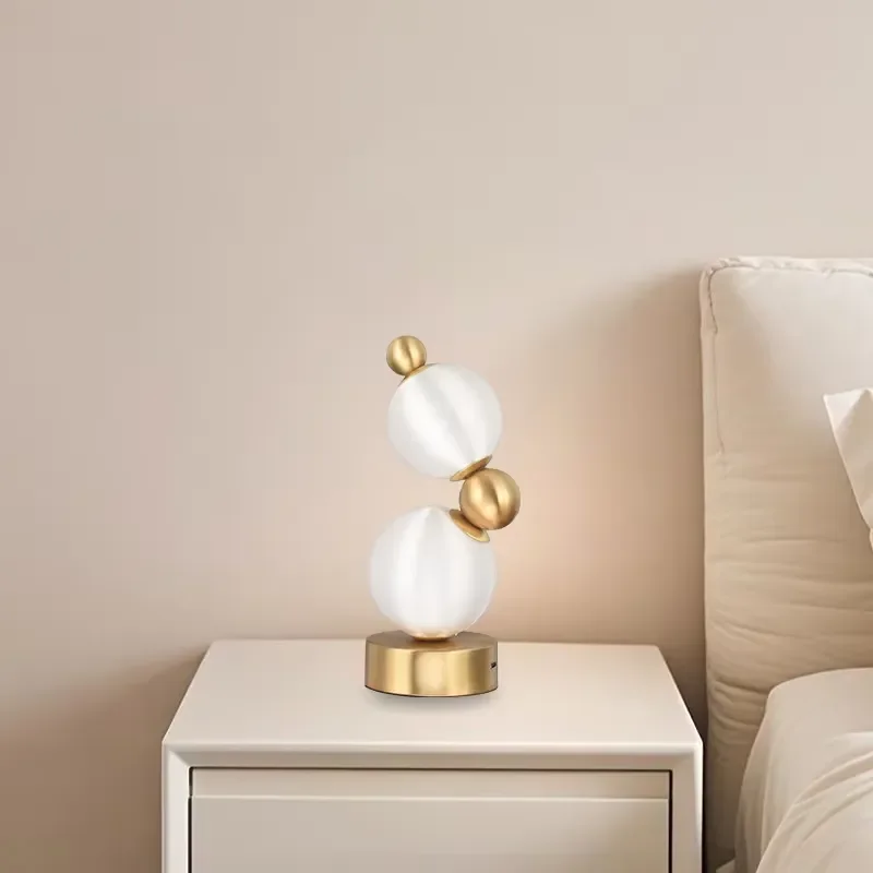 for Modern Elegant Light Emitting Diode Table Lamp Simple Home Decor with Touch Stepless Dimming and Battery Powered