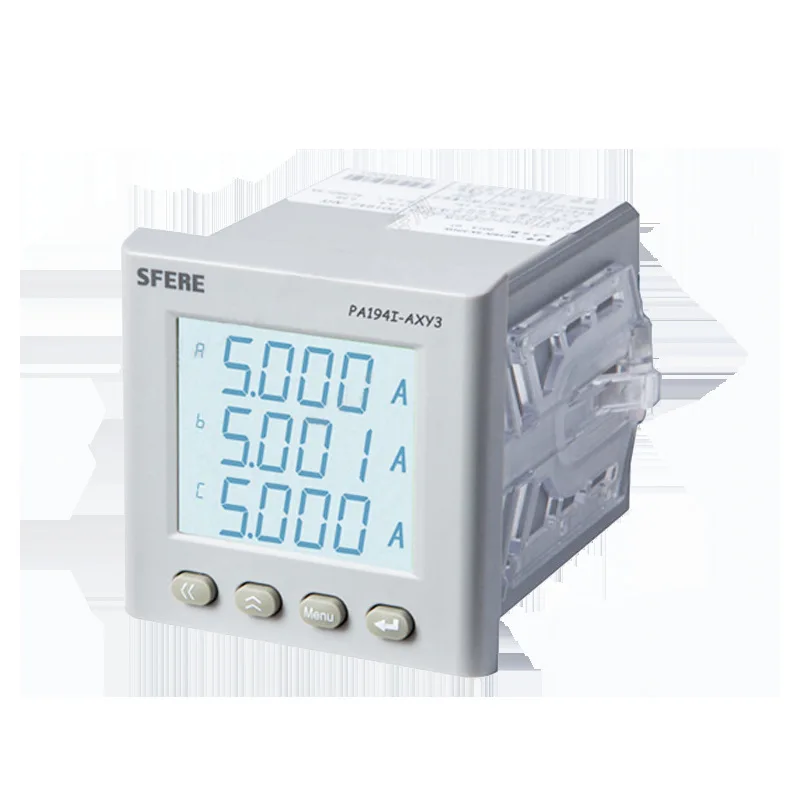 Jiangsu Sifel Electric SFERE PA194I-AXY3 Intelligent LCD Three-phase AC Ammeter Digital Display Meter