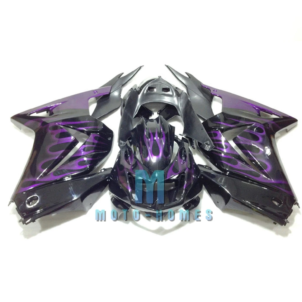ABS Fairing Kit for ZX250R EX250R 08 09-14 KAWASAKI Ninja 250R 2008- 2013 2014 100% Injection Chinese Bodywork Purple Flames