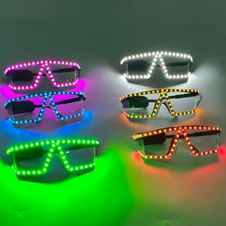 1Pc Luminous Glasses LED Party Glasses Glow In The Dark LED Goggles Festival Props for Music Bar KTV Birthday Party Cool Decor