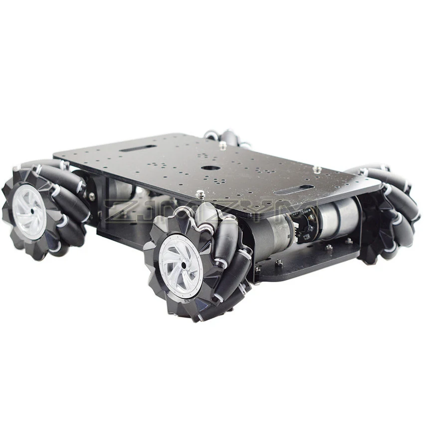 STM32 5KG Load Double Chassis Mecanum Wheel Robot Car Chassis Kit With 4pcs 12V Encoder Motor Omnidirectional Wheel Robot Car