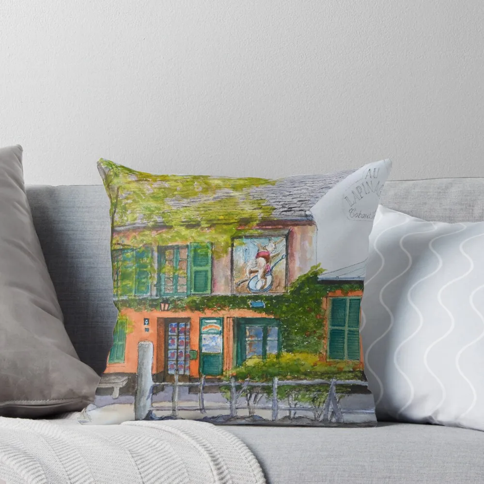 Au Lapin Agile, Montmartre, Paris Throw Pillow Room decorating items Sofa Covers For Living Room pillow