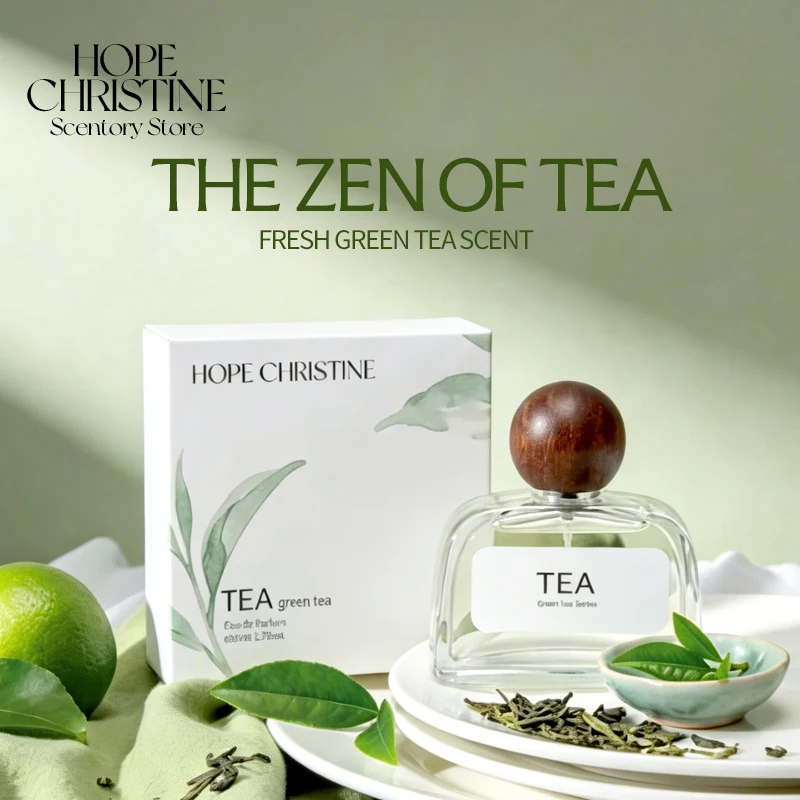 Perfume Original Oriental Zen Tea, Fragancia Unisex de Nicho, Aroma Amaderado de Larga Duración, Colonia de Té Verde, Aroma Fresco y Limpio a Hojas de Té Blanco
