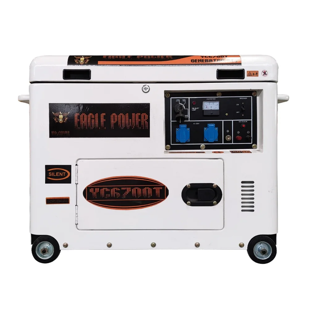High Quality 5KW Portable Silent Diesel Generator Auto Start 3-Phase Output Factory Price Direct-Low Noise 50/60hz Frequency