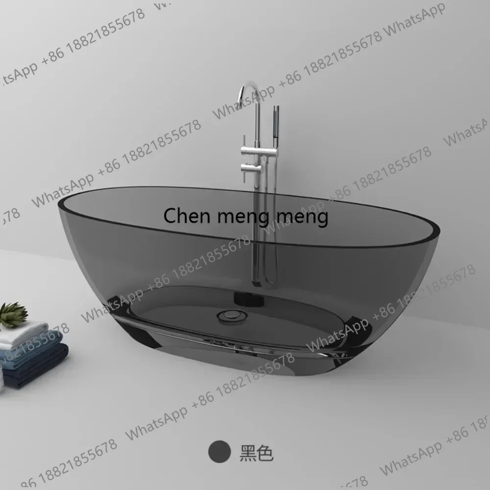 Practical  Small unit homestay with two people, high aesthetic value transparent artificial stone bathtub