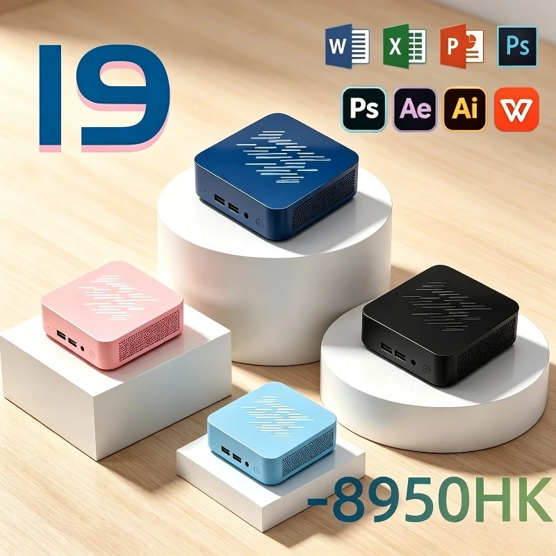 2026 Powerful Mini PC Core i9 8950HK 16GB RAM Big SSD WiFi 6 Bluetooth 5.2 4K Output Home Office Mini Computer Host
