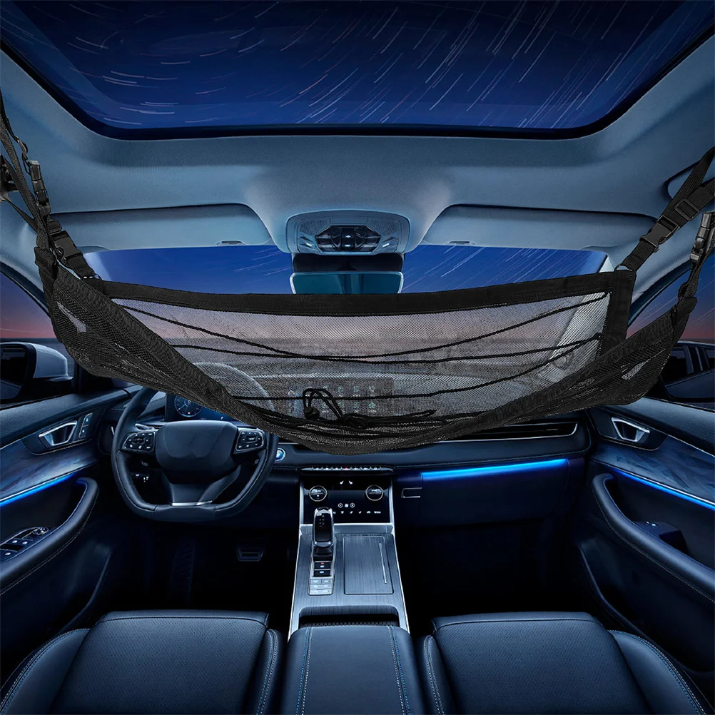 

Car Ceiling Cargo Net Heavy Load Mesh Pocket Car Roof Storage Organizer Truck Suv Travel Road Trip Camping Accessories