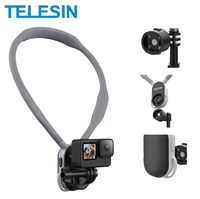 TELESIN Quick Release Silicone Neck Mount Magnetic Hold for GoPro Hero 12/11/10 Insta360 X4/X3/GO3/GO2 OSMO Camera