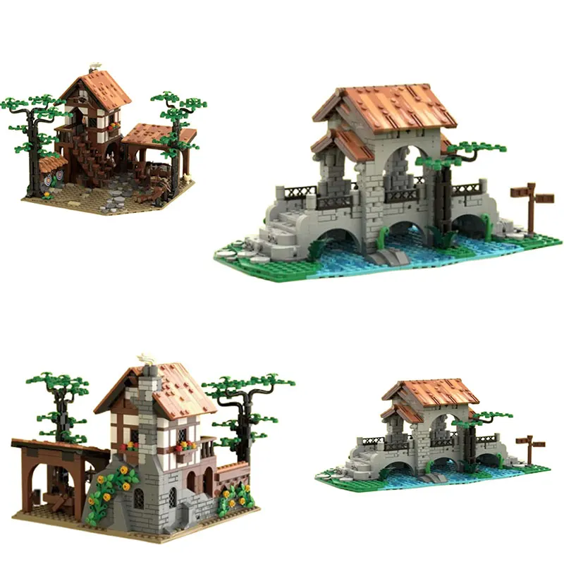 스폿 MOC-161587 작은 입자 중세 빌딩 블록, DIY 퍼즐 장난감, 선물 모델 장식, 134494