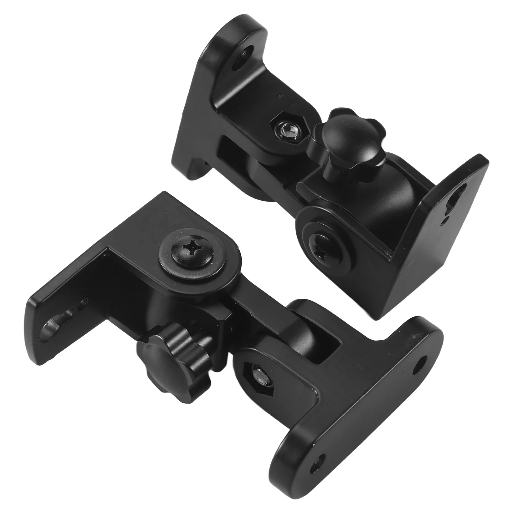 A31T Speaker Wall Mount Bracket Zinc Alloy Universal Surround Sound Wall Holder Stand 2 PCS Black
