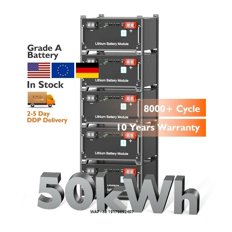 50kwh 100kwh 200kwh Storage Battery Solar Energy Bms Batterie Lithium Battery Storage Solar 15kW 20kw 100kW