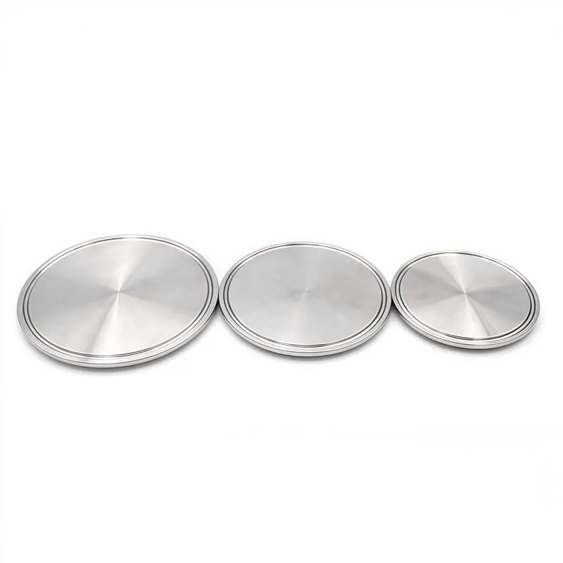 Tapa de extremo sólido sanitaria de acero inoxidable Tri Clamp SS304, tapa de extremo de elaboración de cerveza doméstica, carcasa de vino, diámetro exterior 50,5mm-155mm