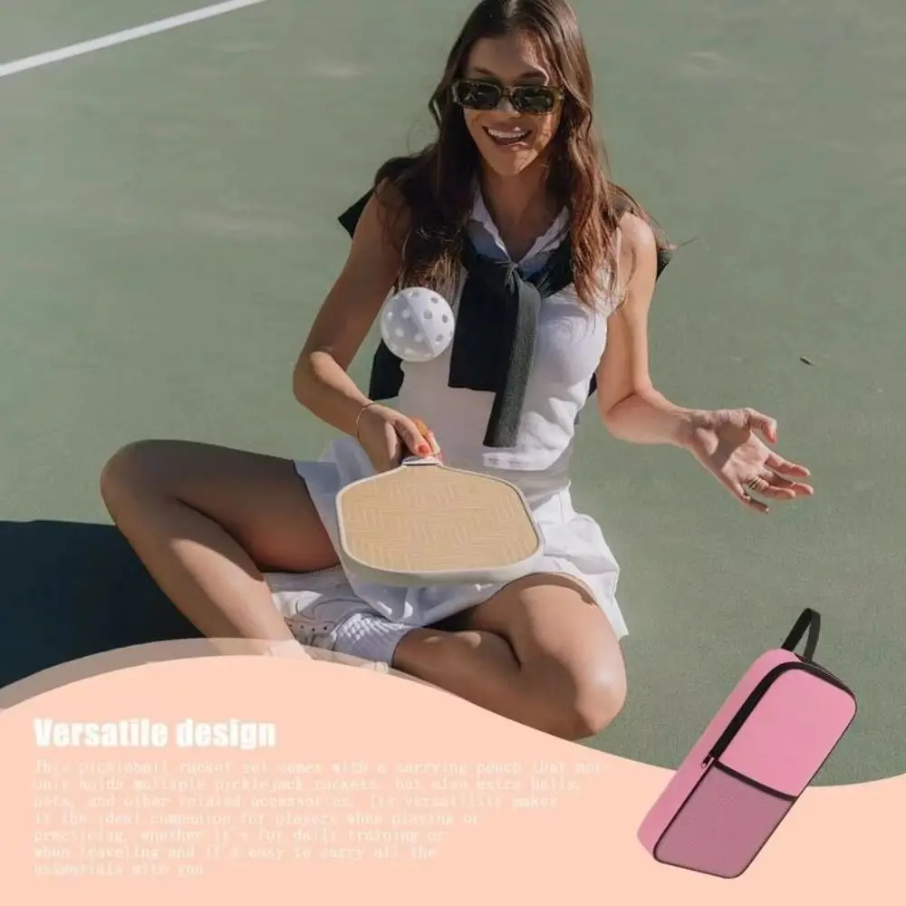 Large Capacity Pickleball Crossbody Bag Zipper Closure Waterproof Pickleball Paddle Bag Adjustable Strap Professional