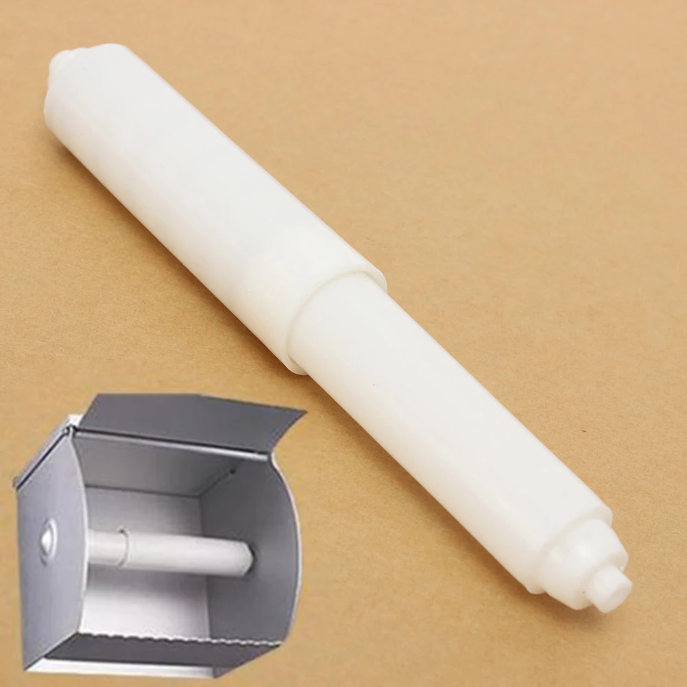 【1PC Paper Roll Holder Insert White Plastic Replacement Toilet Roll Holder Roller Spindle Spring】
