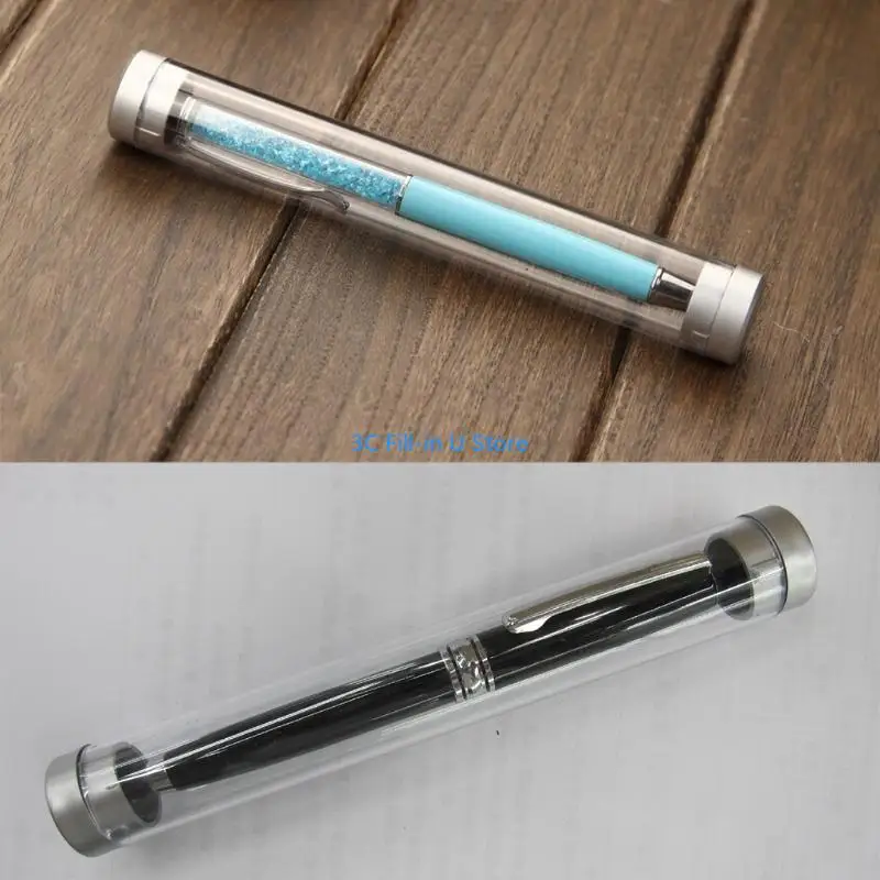 G8TA اسطوانة شفافة لمكتب مدرسة قرطاسية تخزين القلم القلم