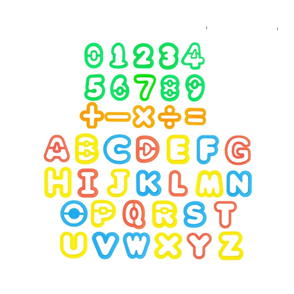 41 pz Numero Simbolo Stampi Color Argilla Pasta Strumenti Giocattolo Per Bambini Kit Lettera Disegni FAI DA TE Antistress Creatività Gioca A Bagno