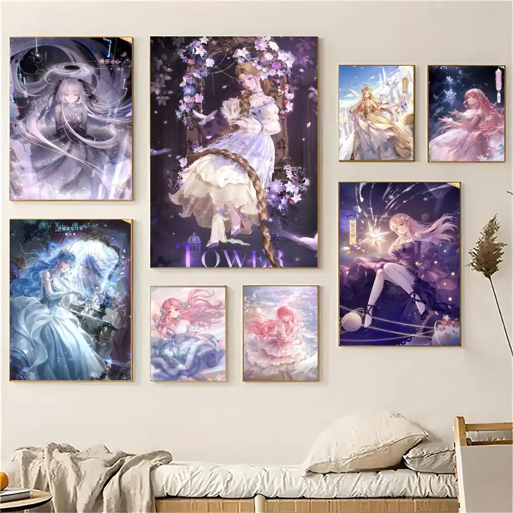 Shining Nikki Game Fantasy Dressup Poster Self-adhesive Decal Living Room Bedroom Party Bar Decor Moisture-proof Fade-resistant