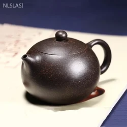 200/230/280/330ML Authentic Yixing Purple Clay TeaPot half Handmade Custom Black Gold Sand Teapot Ball Hole Filter Tea Infuser