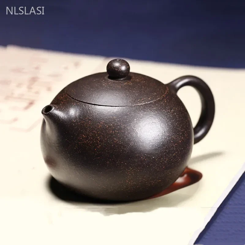 180/230/280/330ML Authentic Yixing Purple Clay Tea Pot Handmade Custom Black Gold Sand Teapot Ball Hole Filter Tea Infuser