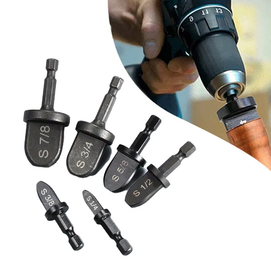 11PCS Tube Pipe Expander Hexagonal Handle Metal Copper Pipe Takeover Tool Air Conditioner Repair Electric Drill Bit Flaring Tool