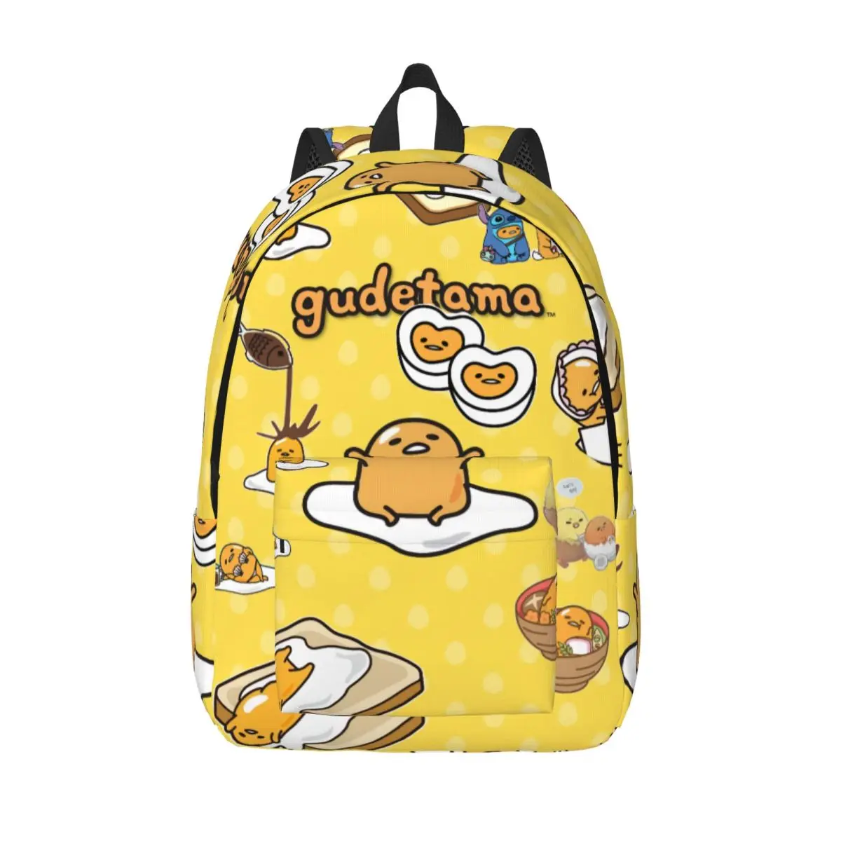 

Gudetama HelloKitty милый рюкзак с рисунком яйца для школьников средней школы, сумка для книг для мужчин и женщин, холщовый рюкзак для путешествий