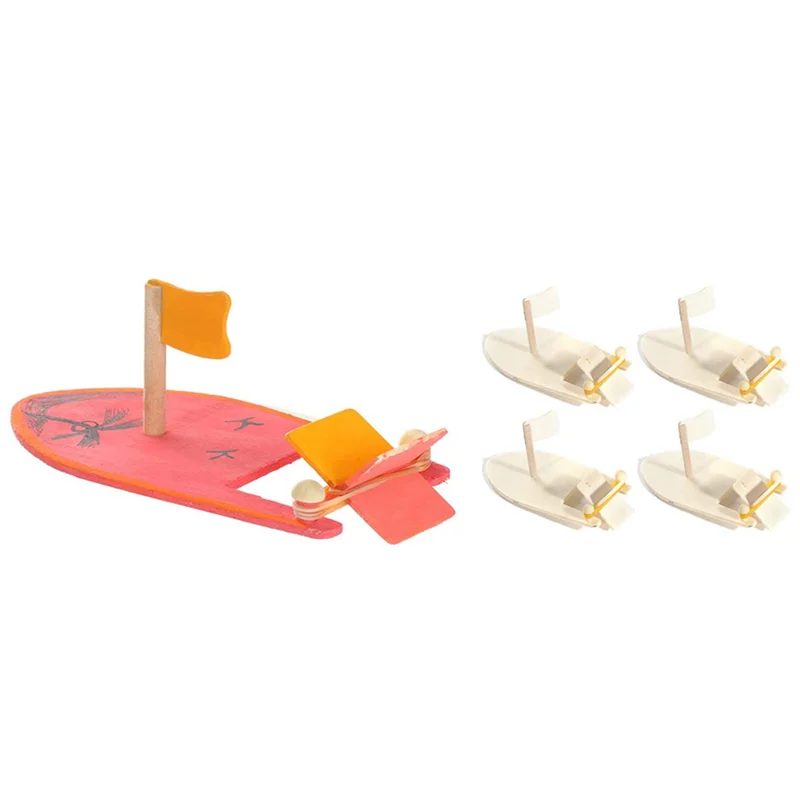 10X DIY ไม้เรือใบยาง Band Paddle เรือสีตกแต่งเรือใบไม้ตัวอ่อนรุ่น Handmade วัสดุหัตถกรรมชุด