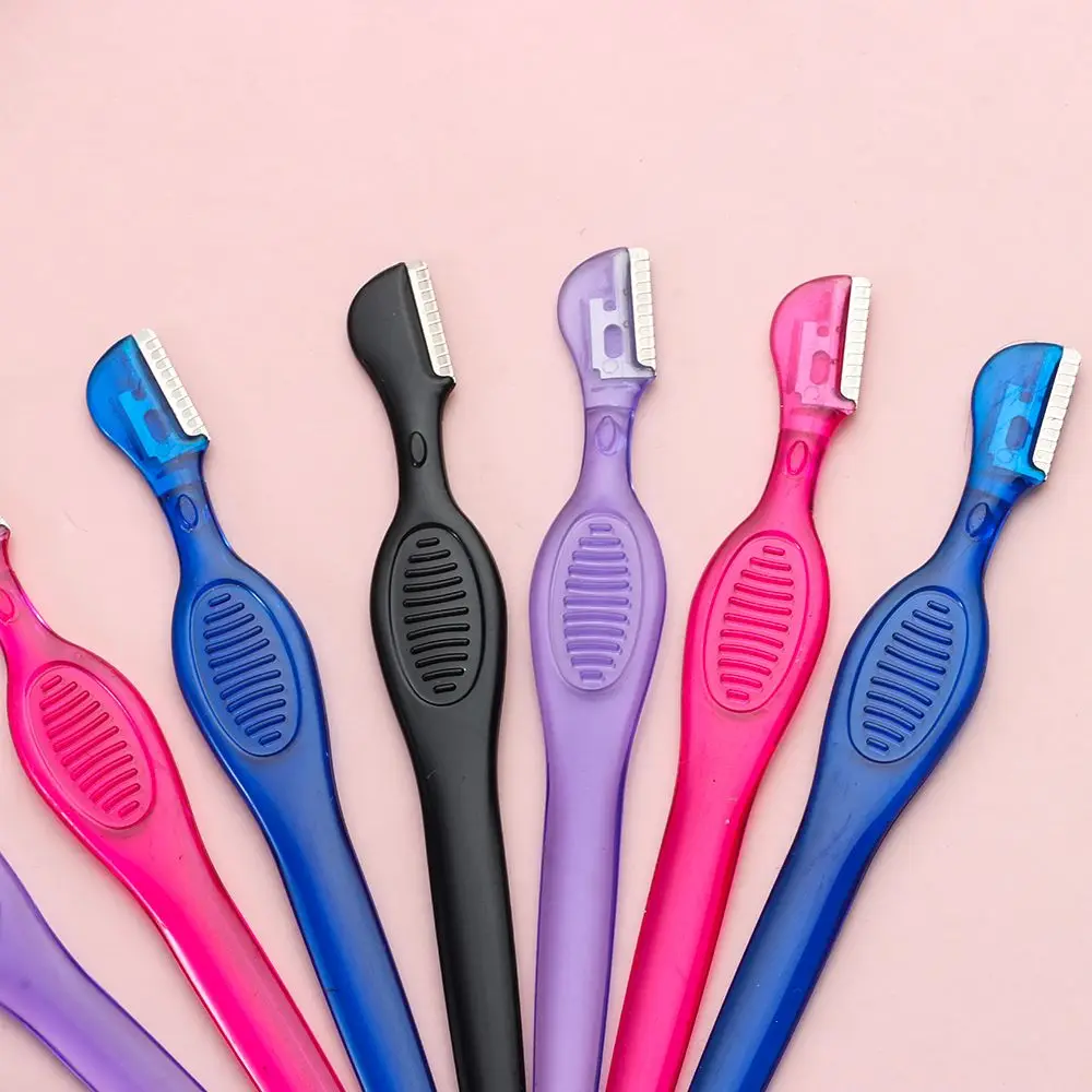 แบบพกพาFacial Hair Removerพร้อมShellเครื่องมือแต่งหน้าEyebrow Shaperเครื่องโกนหนวดใบมีดEyebrow Trimmerคิ้วมีดโกน