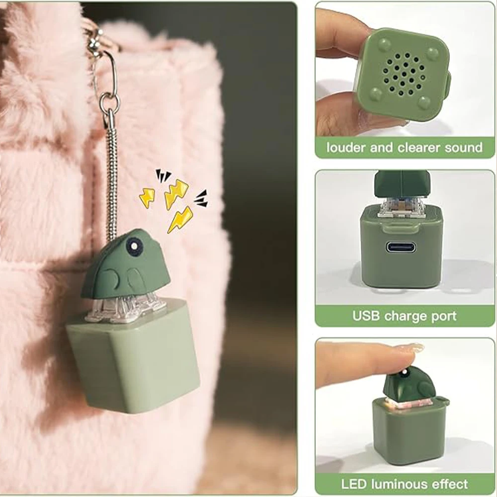 Rana Croaking Fidget Toy Ricaricabile Rana Croaking Portachiavi Rana Croaking Antistress con luci colorate Portachiavi giocattolo