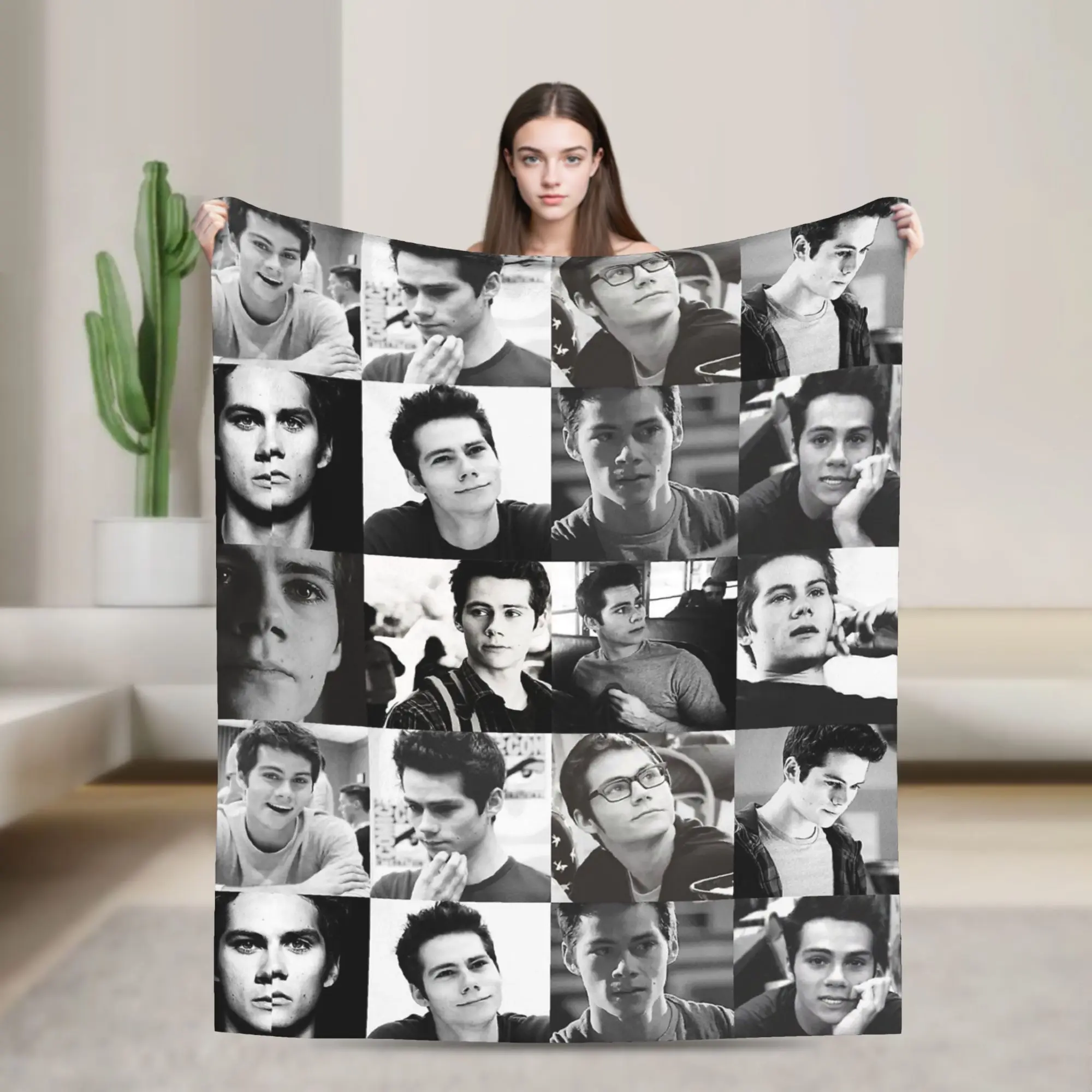 Dylan O'Brien Blankets Vintage Actor Flannel Vintage Warm Throw Blanket for Home All Season