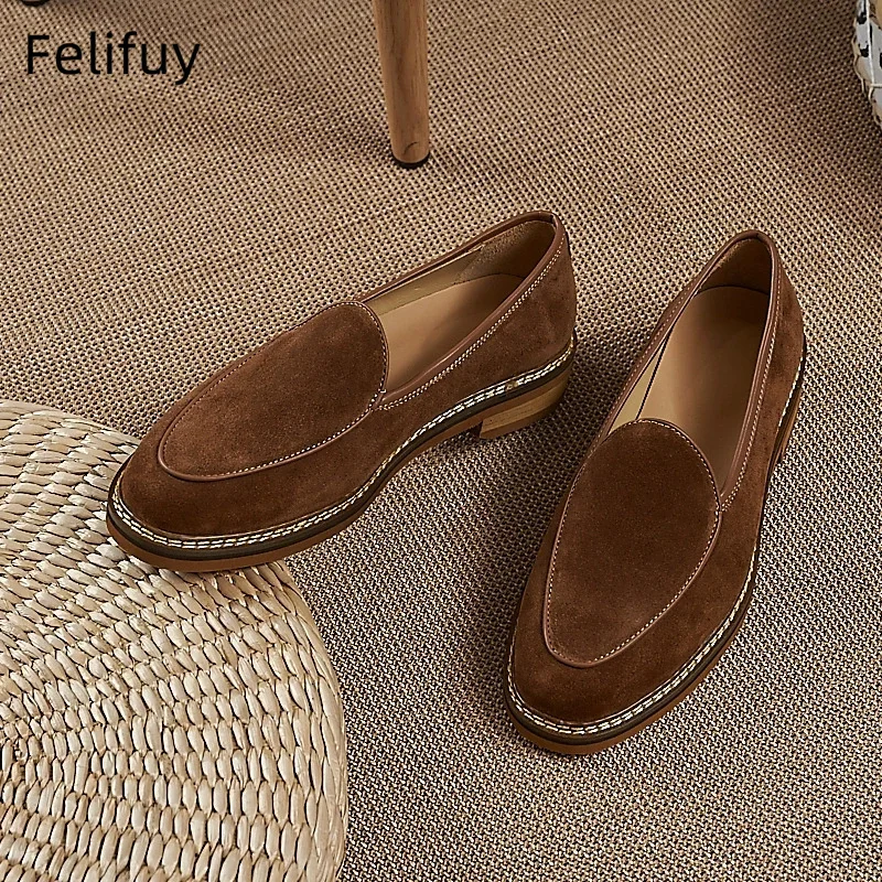 Luxury Men's Loafers Shoes Cow Suede Penny Loafer Real Leather Brown Man Casual Shoe Office Wedding Dress Autumn Shoes