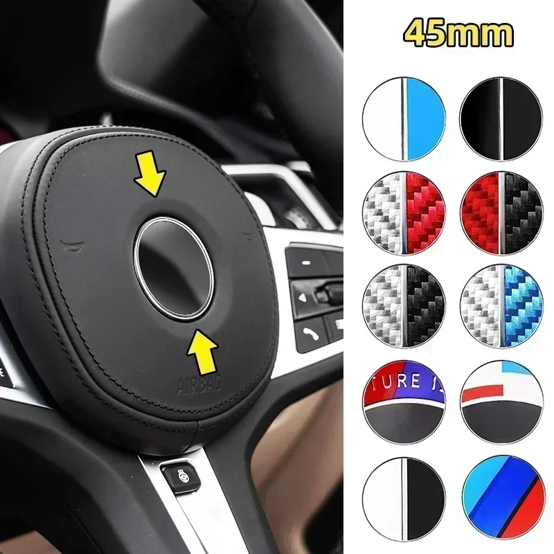 45mm car Steering Wheel Badge Emblem steer wheel sticker Decal for Bmw G01 F20 G30 F30 F31 E36 E39 E87 E60 E46 E90 E92 X1 X3 E53