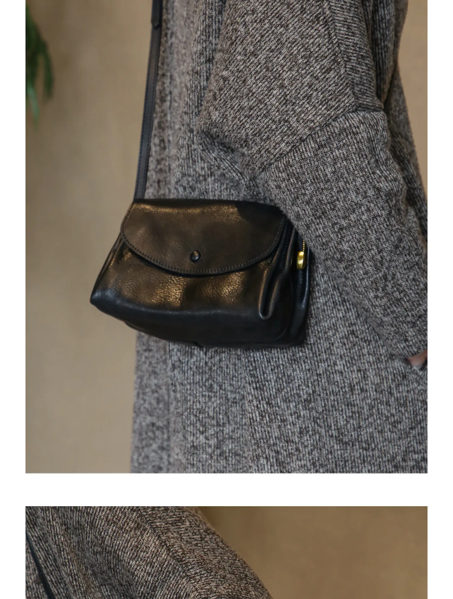 PNDME einfache Vintage-Umhängetasche aus Rindsleder für Damen, Freizeit-Designer-Umhängetasche aus echtem Leder, handgefertigt, kleine Umhängetasche – Detail 14