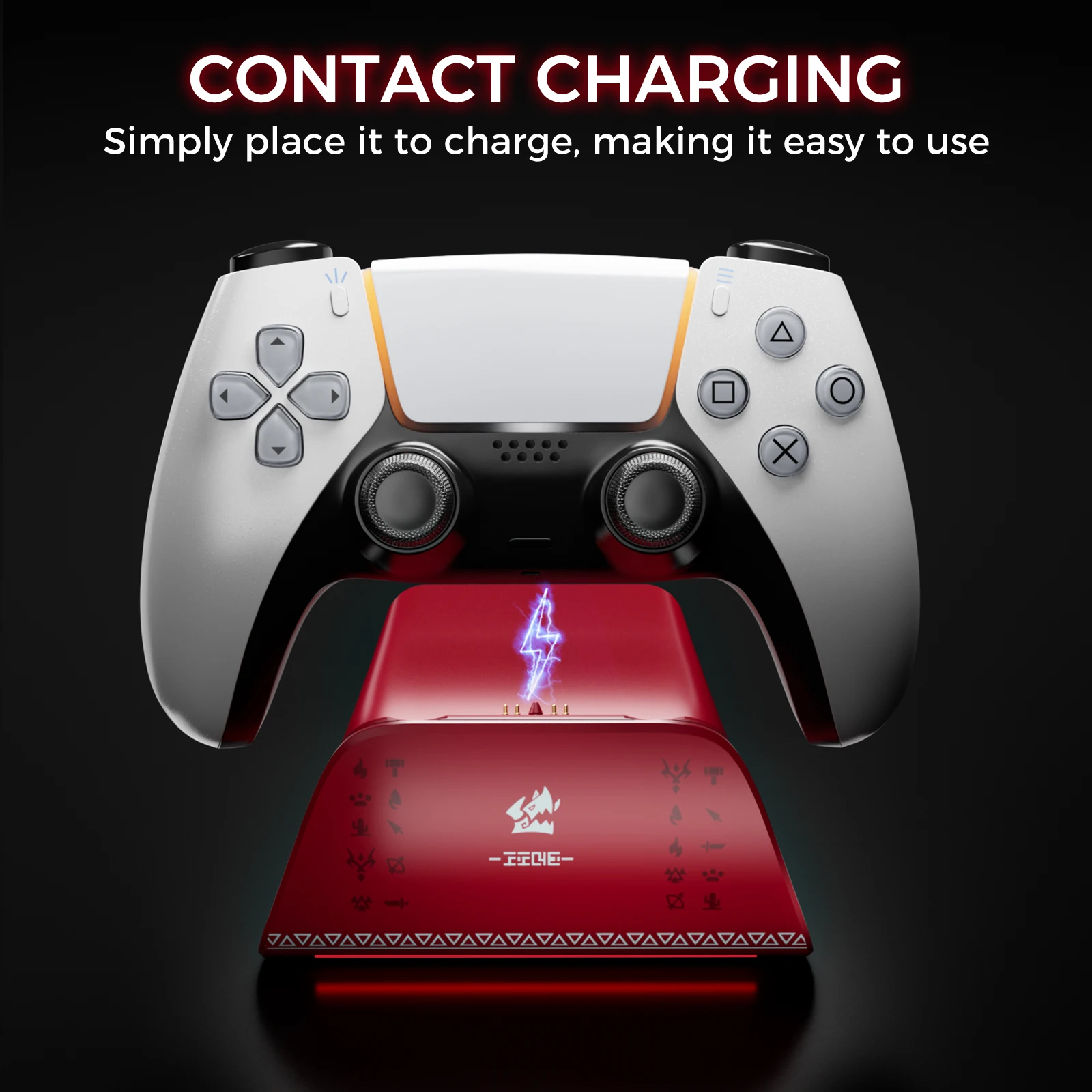 IINE CHARGING STATION FOR PS5 CONTROLLER/Anti-slip Design，LED Indicator，Overcharge Protection，Fast Charging - Image 3