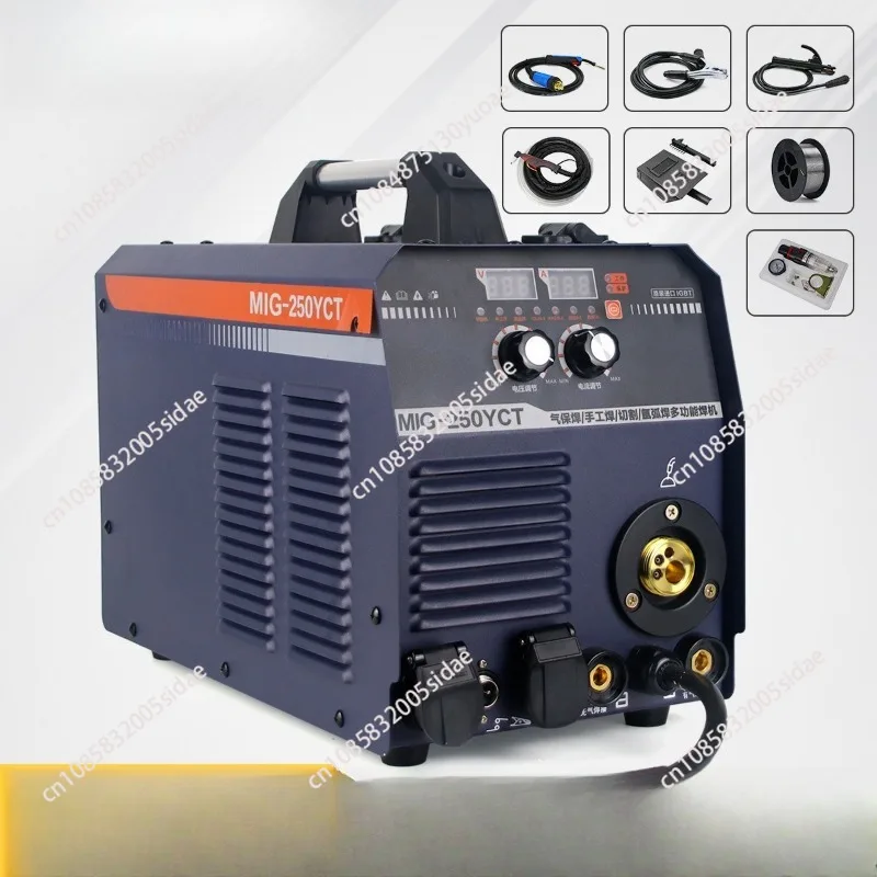 

MIG-250YCT MIG MMA CUT TIG 4 in 1 Gas Multi-function Welding Machine Complete Accessories
