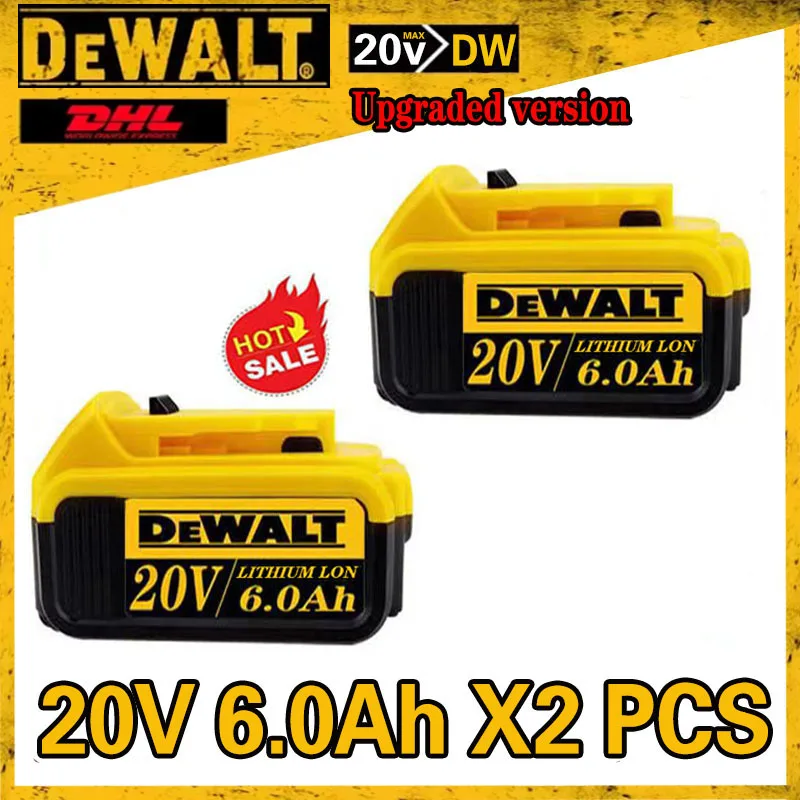 20V 6.0Ah 充電式リチウム電池、BDC112 DEWALT 充電器、オリジナル Dewalt 20V DCB206、DCB205、DCB200 DCB609 ツールバッテリー