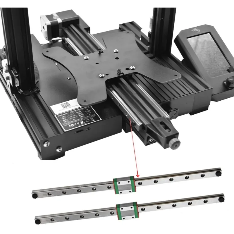 Imagem -04 - Eixo y Linear Rail Kit Guideway Slider Suave Upgrade Mgn12h 300 mm Comprimento Ender3 Ender3 Pro Ender3 v2 Mgn12h Aço Inoxidável do