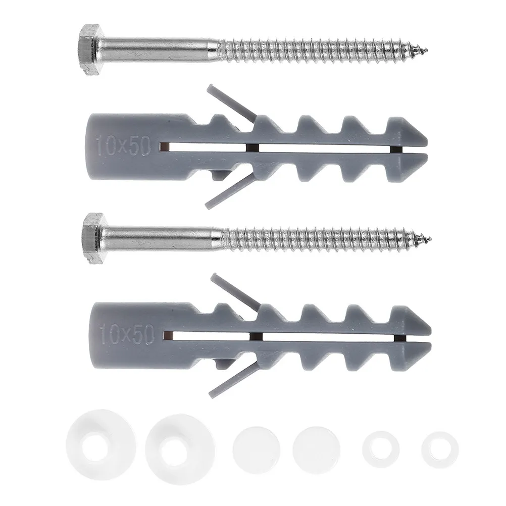 2Sets Toilet Seat Hinge Bolts Replacement Kit High Strength Stainless Steel Mounting Screws for Toilet Base Fixing Secure Wobble