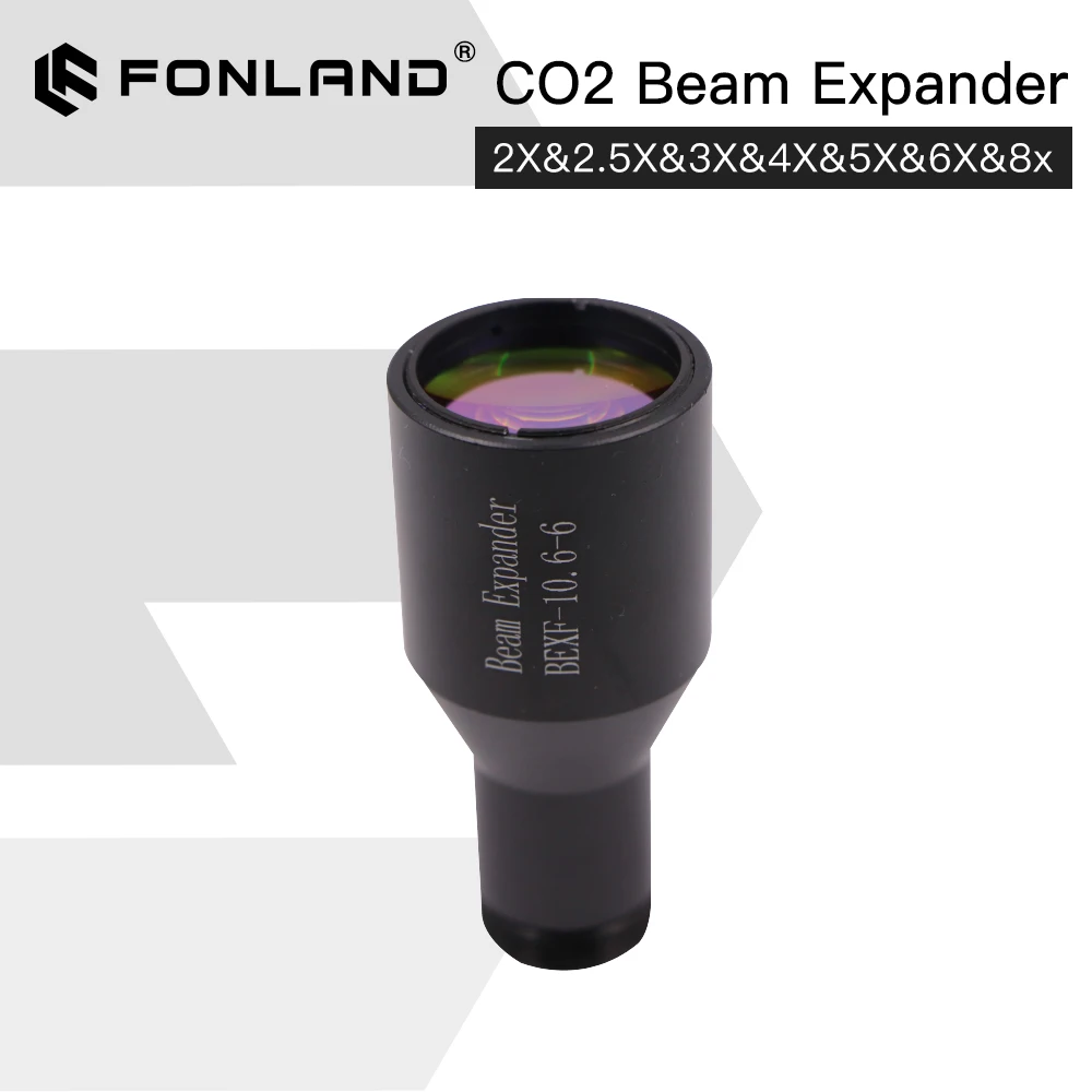 Imagem -06 - Fonland Laser Co2 10600nm Expansor de Feixe Laser 2x 2.5x 3x 4x 5x Galvanômetro Laser Marcação Lentes Óptica Feixe Expandir Peças