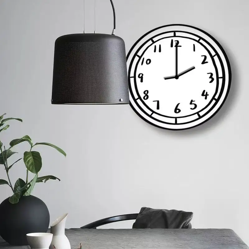 Anime Wall Clock for Studio Living Room Cartoon Electronic Decoration Art Clock interior Home Decor Korea Large Wall Clocks