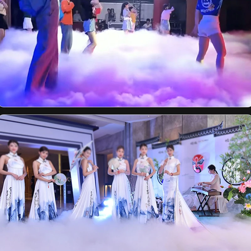 6000W Portable Dry Ice Machine Small Low Lying Smoke Machine Multifunction Fog Equipment Apply To Wedding Celebration Stage Show